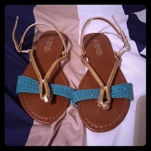 Turquoise sandals